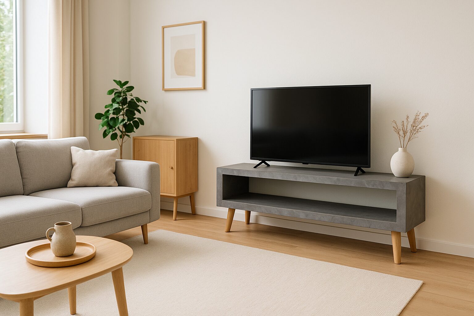 Matière : béton ciré appliqué a la main Protection : vernis polyuréthane anti tâches mat Poids : 45kg/m2 en 60mm - 25kg /m2 en 30 mm Pieds : 4 pieds bois compas Usage intérieur - entretient facile Service de livraison spécialisé et de qualité (2 livreurs sur rendez-vous , montage à domicile possible) Fabrication à la main