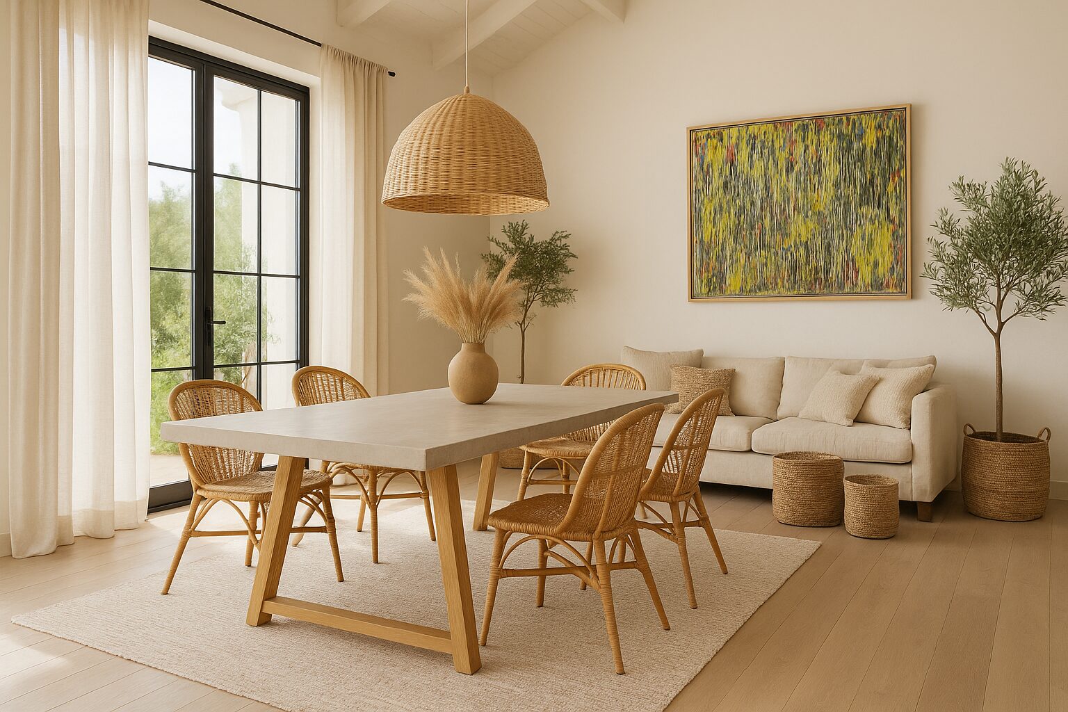 table béton ciré pieds trapeze bois (3)