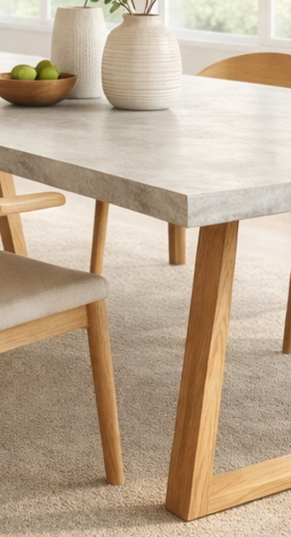 table béton ciré pieds trapeze bois (3)