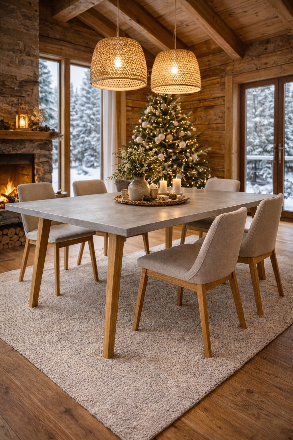 Table béton ciré réalisée entièrement à la main et personnalisable. Caractéristiques : Plateau béton ciré reposant sur 4 pieds acier inclinés Matière pieds : acier noir (réalisé en France)