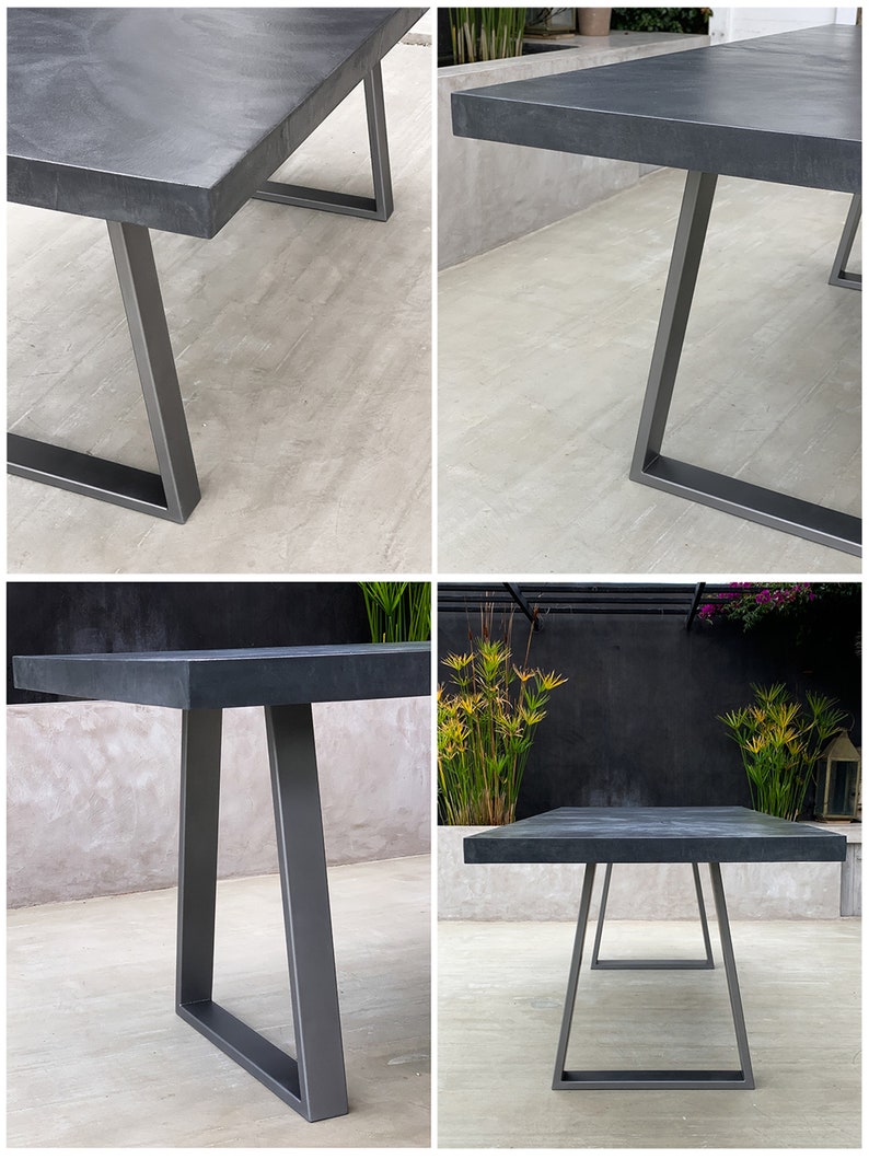 Table béton ciré ultra léger - Pieds métal au choix – Image 4