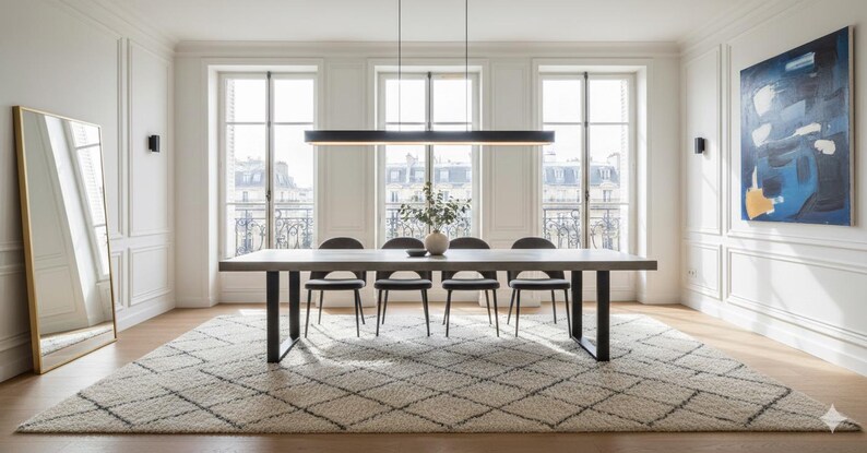 Table béton ciré sur mesure pieds métal en U – Image 7