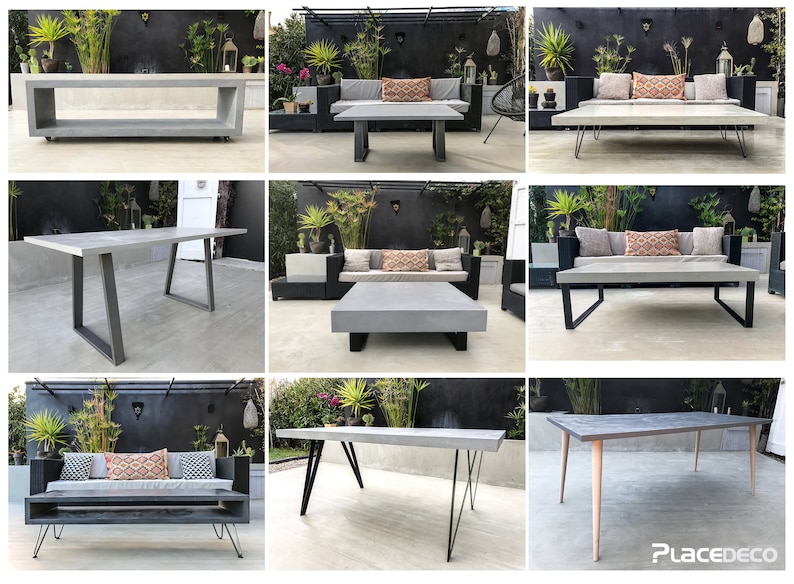 Meuble TV béton ciré sur mesure / table basse – Image 19