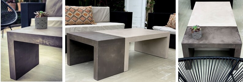 Table basse banc béton ciré – Image 12