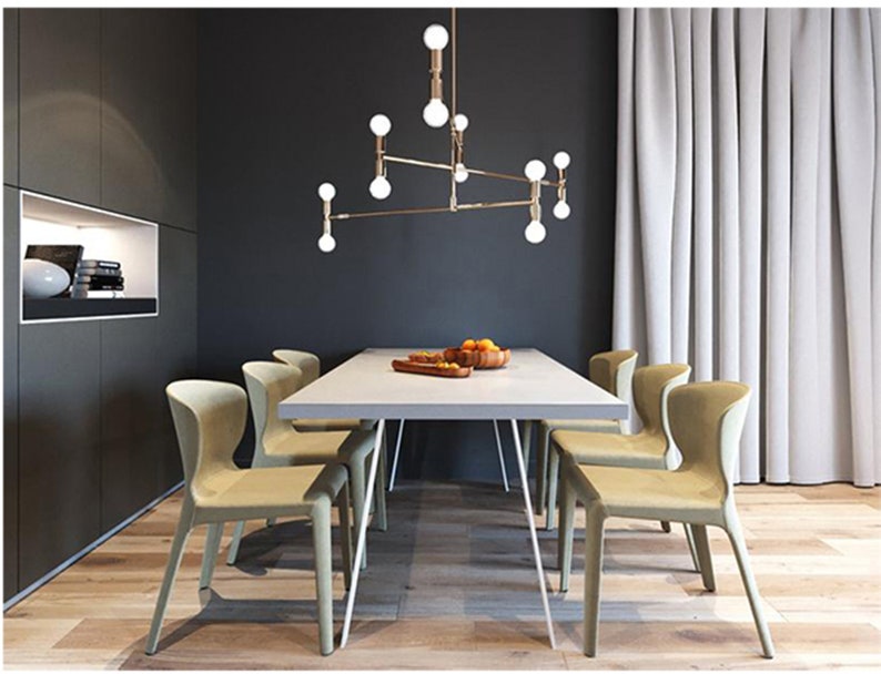 Table béton ciré pieds fer plats – Image 3
