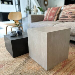 Meuble béton ciré en cube