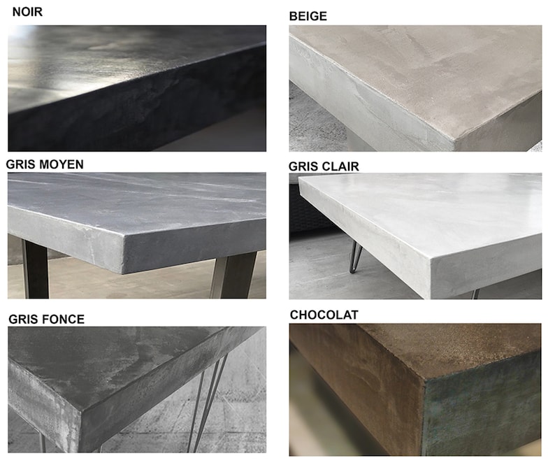 Table béton ciré pied Mikado métal – Image 11