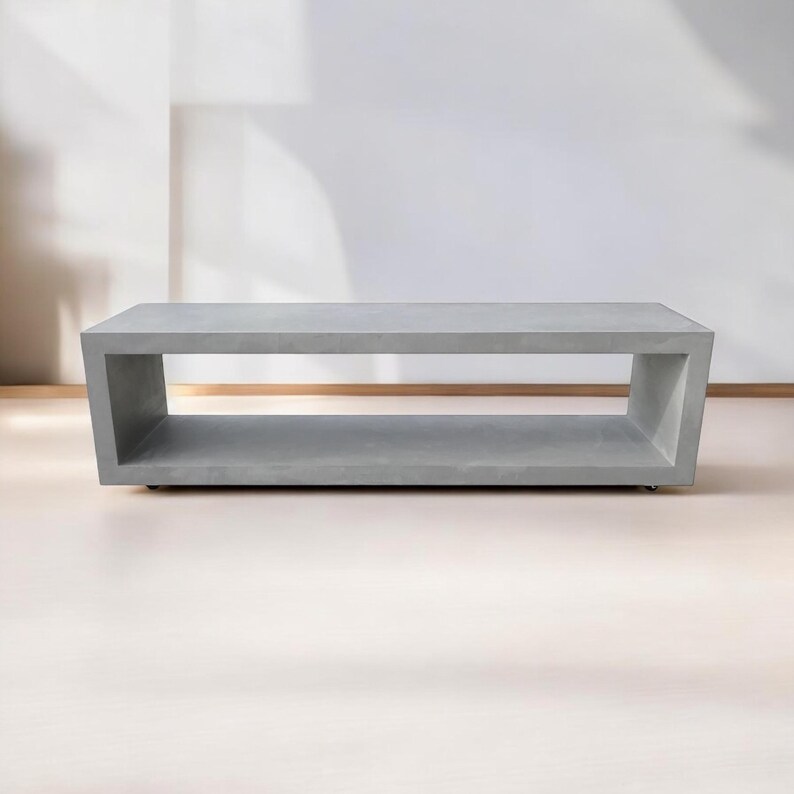 Meuble TV béton ciré sur mesure / table basse – Image 16