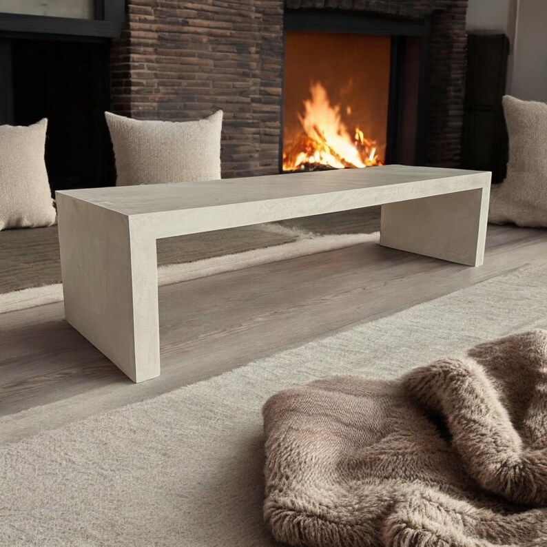 Table basse banc béton ciré – Image 9
