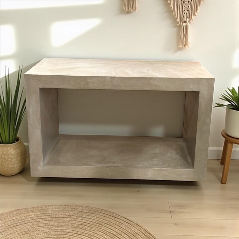 Meuble TV béton ciré sur mesure / table basse – Image 14
