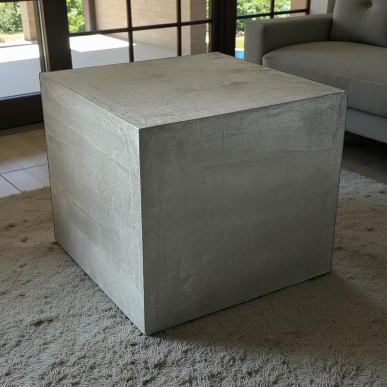 Meuble béton ciré en cube – Image 4