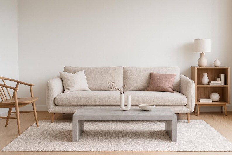 Table basse banc béton ciré – Image 4
