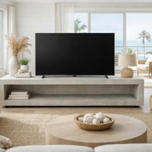 Meuble TV béton ciré sur mesure / table basse