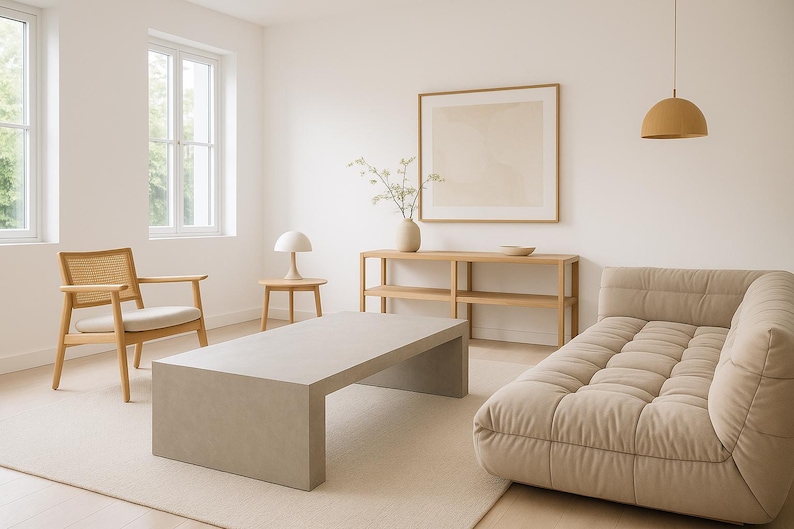 Table basse banc béton ciré – Image 8