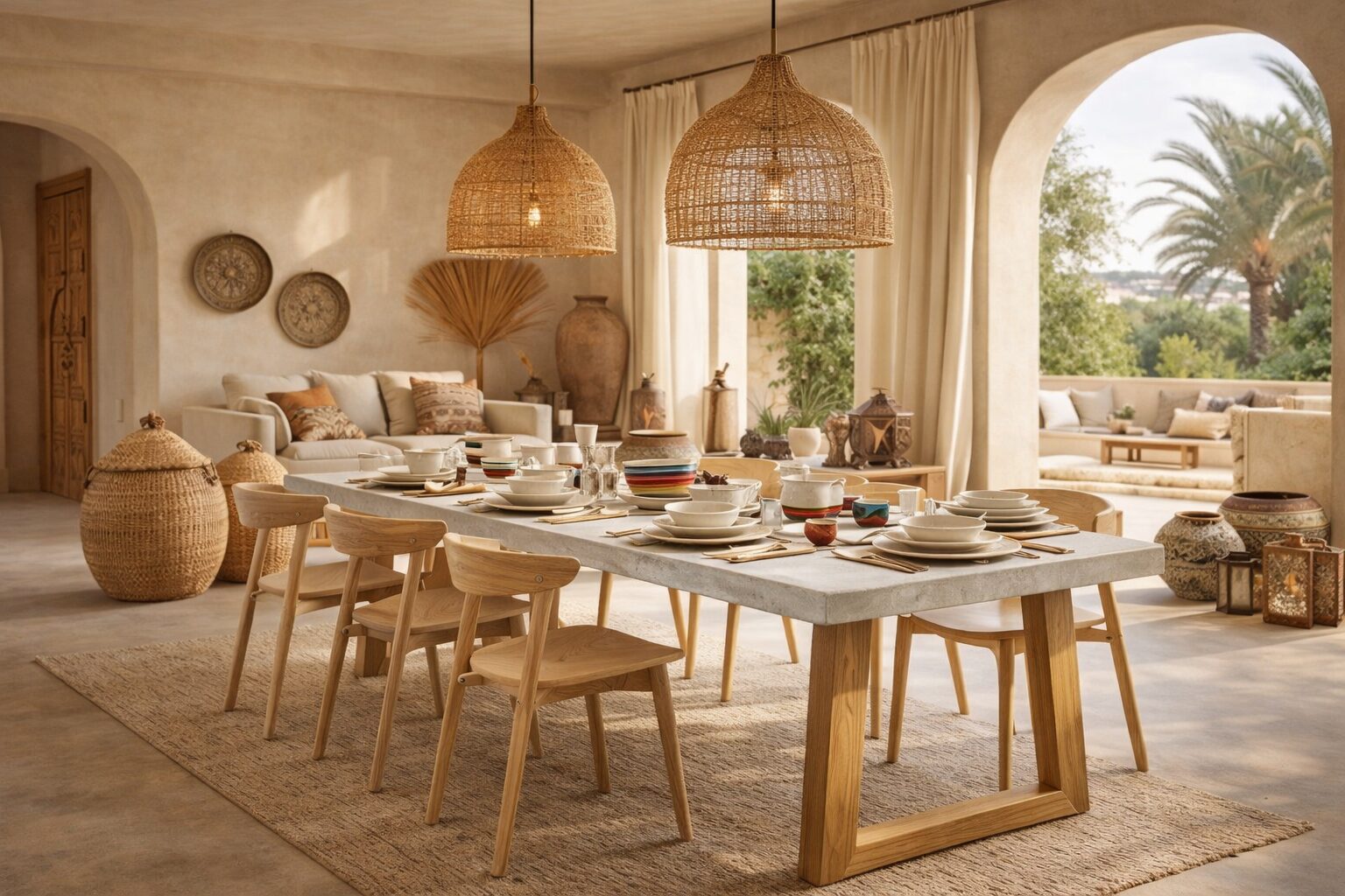 TABLE BETON CIRE 