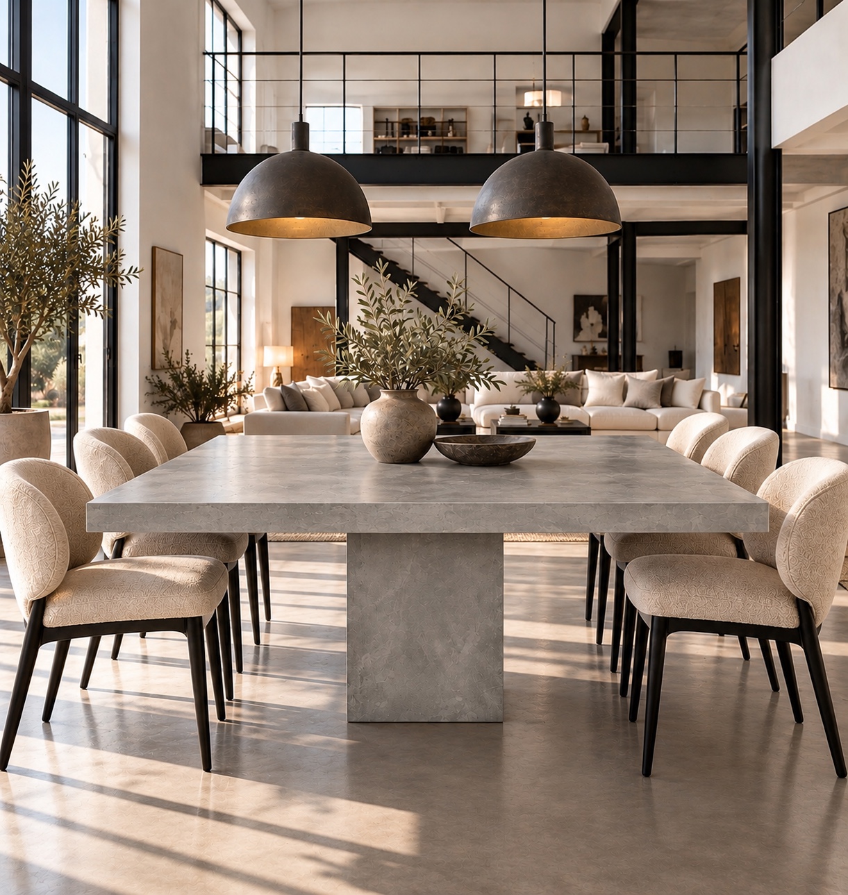 table beton cire pied central (4)